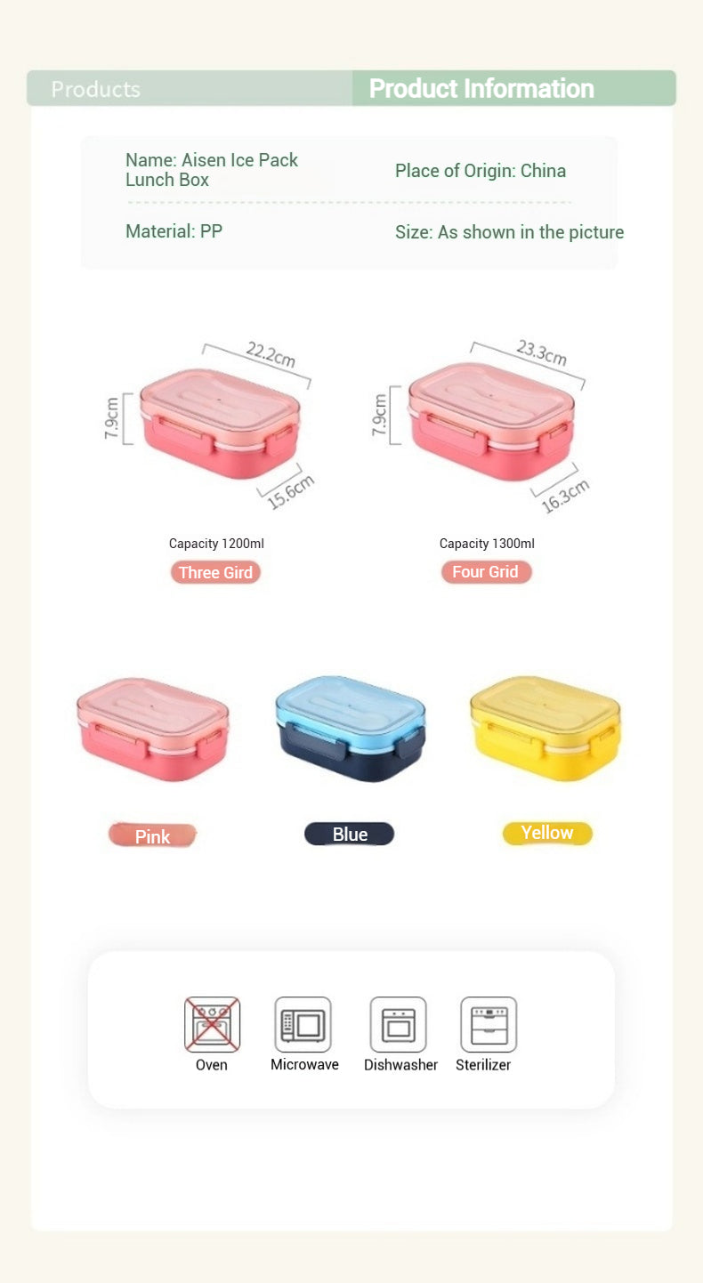 ICE Pack Bento Box Dishwasher & Microwave Safe, Perfect for Girls & Kids Ourdoor Picnic Lunch Box