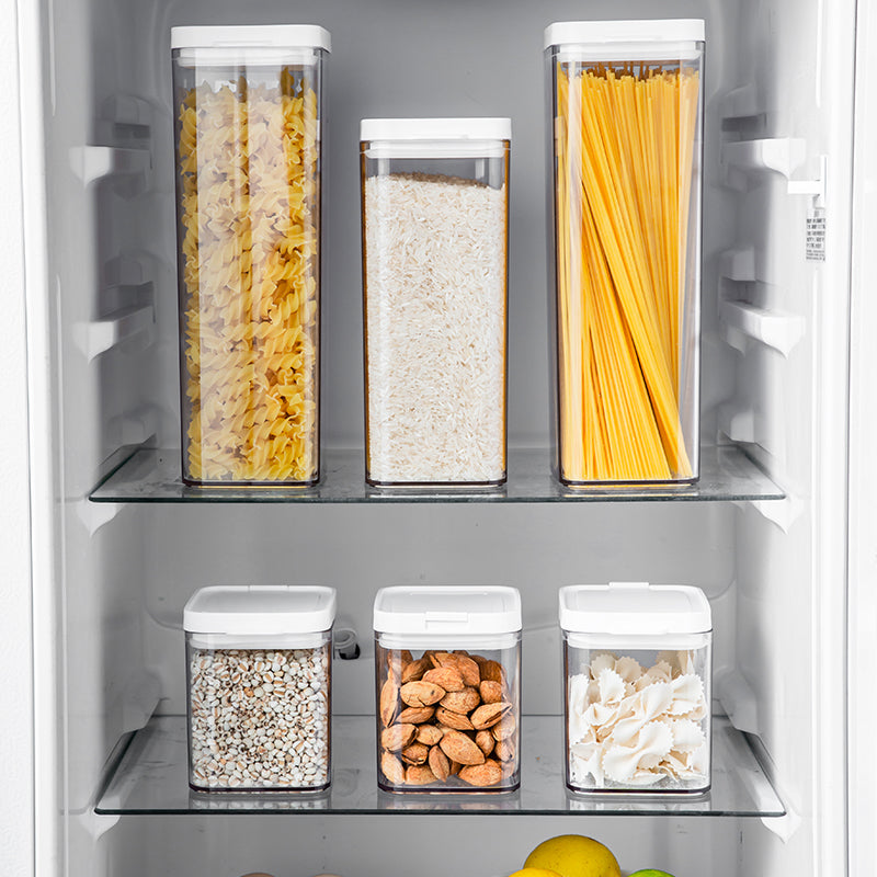Kitchen Storage Box Food Sealed Fresh Containers Opening Lid Sealed Jar Tea Coffee Grain Snack Storage Tank