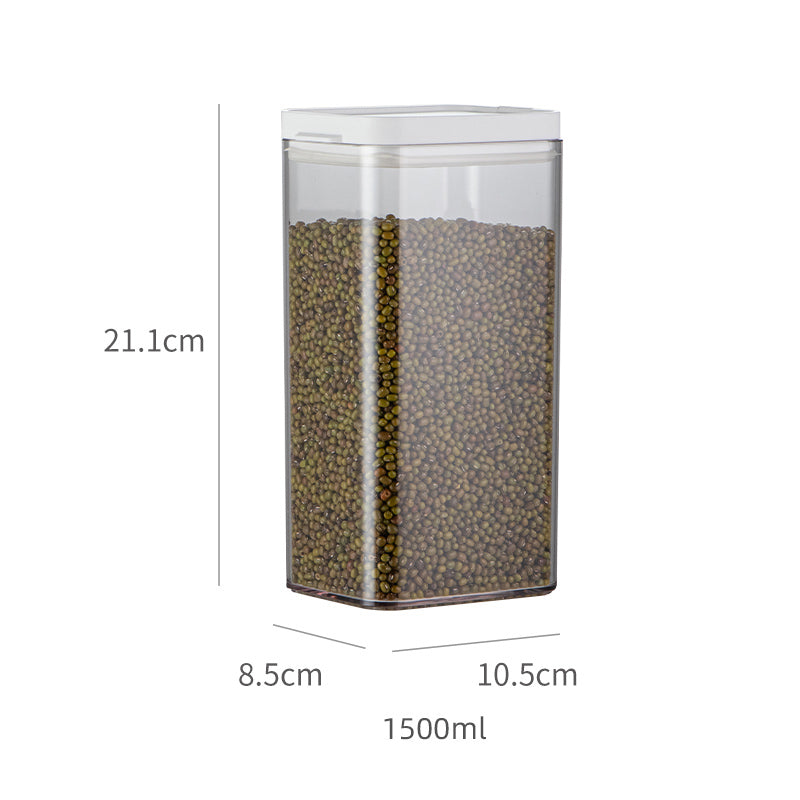 Kitchen Storage Box Food Sealed Fresh Containers Opening Lid Sealed Jar Tea Coffee Grain Snack Storage Tank