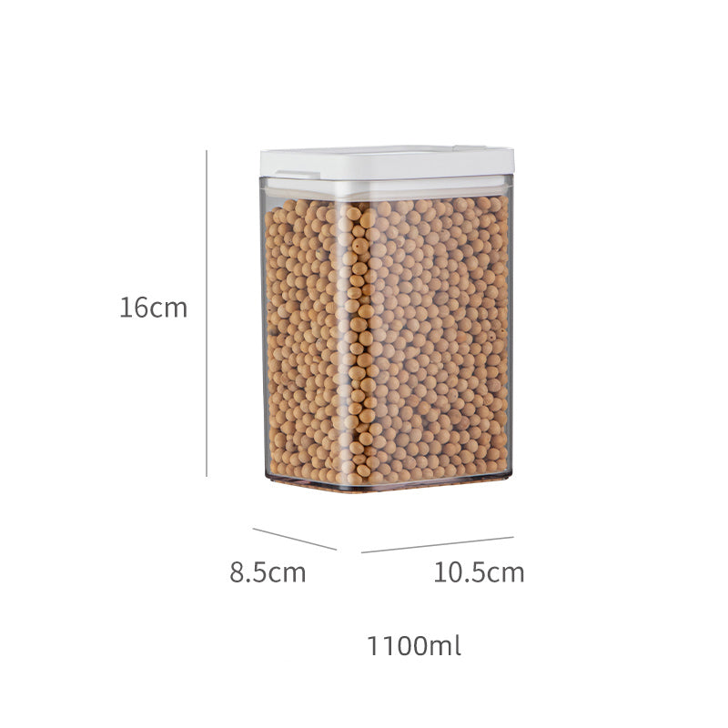 Kitchen Storage Box Food Sealed Fresh Containers Opening Lid Sealed Jar Tea Coffee Grain Snack Storage Tank