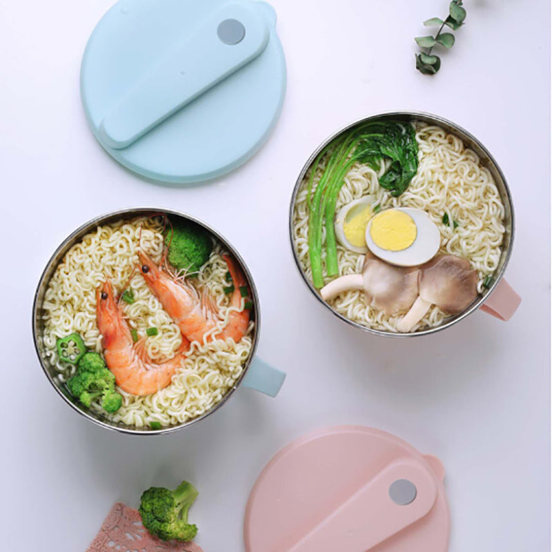 Lunch BOX Instant Noodles Bowl Lid Bento Box Handle Lunch Box