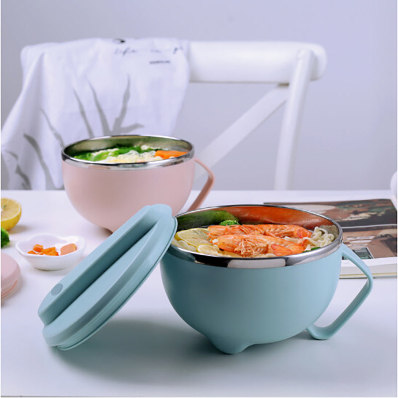 Lunch BOX Instant Noodles Bowl Lid Bento Box Handle Lunch Box
