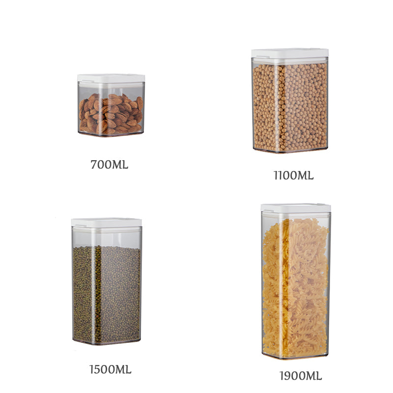 Kitchen Storage Box Food Sealed Fresh Containers Opening Lid Sealed Jar Tea Coffee Grain Snack Storage Tank