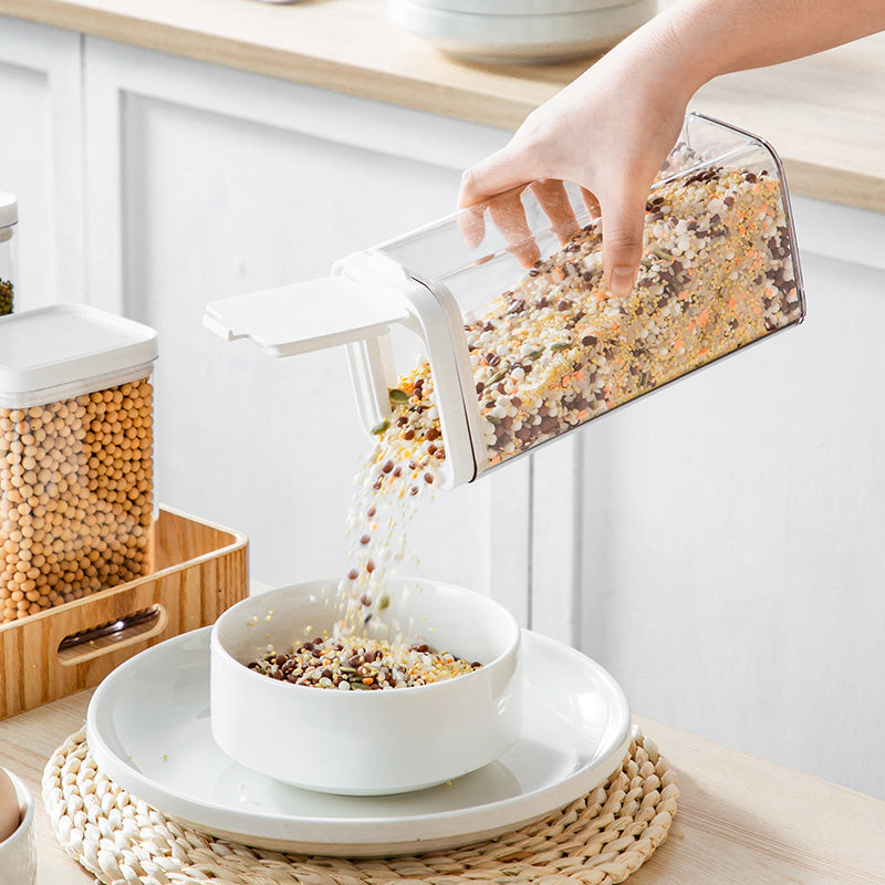 Kitchen Storage Box Food Sealed Fresh Containers Opening Lid Sealed Jar Tea Coffee Grain Snack Storage Tank