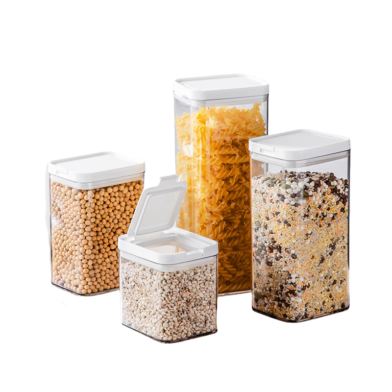Kitchen Storage Box Food Sealed Fresh Containers Opening Lid Sealed Jar Tea Coffee Grain Snack Storage Tank