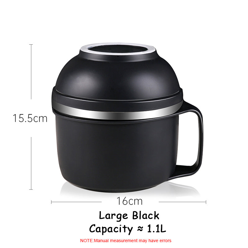 Lunch box Set Three Layer Stainless Steel Bowl Dish Cup for Meal, Soup, Snack, Salad, Sandwich, Drinks, Leftovers