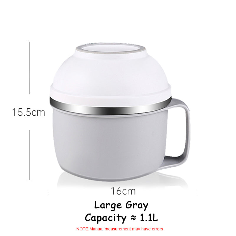 Lunch box Set Three Layer Stainless Steel Bowl Dish Cup for Meal, Soup, Snack, Salad, Sandwich, Drinks, Leftovers