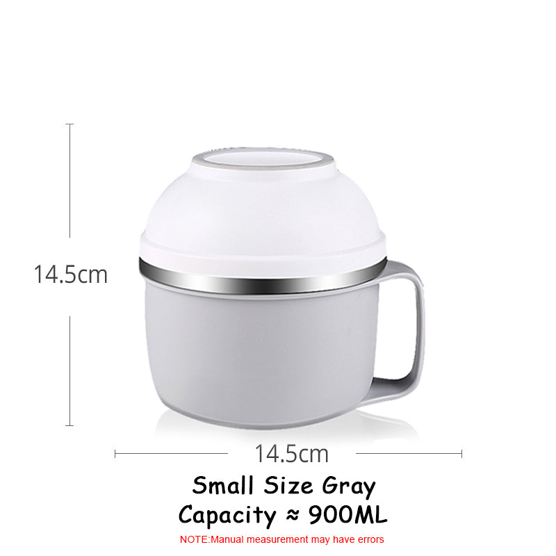 Lunch box Set Three Layer Stainless Steel Bowl Dish Cup for Meal, Soup, Snack, Salad, Sandwich, Drinks, Leftovers