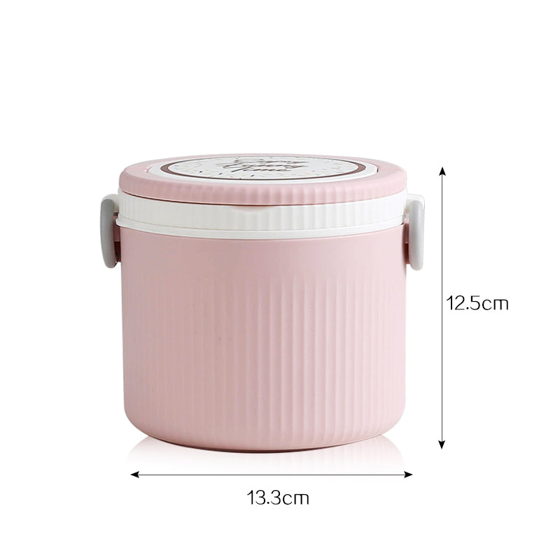 Double Layer Stainess Steel Lunch Box With Spoon Food Fresh Storage Jar Container Stackable Kid School Office Picnic