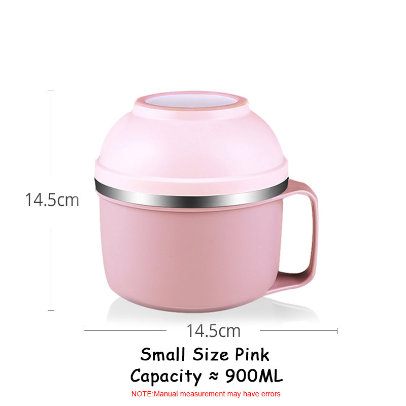 Lunch box Set Three Layer Stainless Steel Bowl Dish Cup for Meal, Soup, Snack, Salad, Sandwich, Drinks, Leftovers
