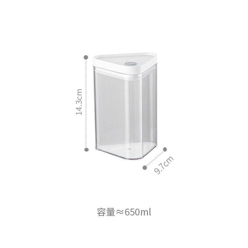Airtight Triangle Storage Box Set Food Sealed Jar Transparent Food Containers