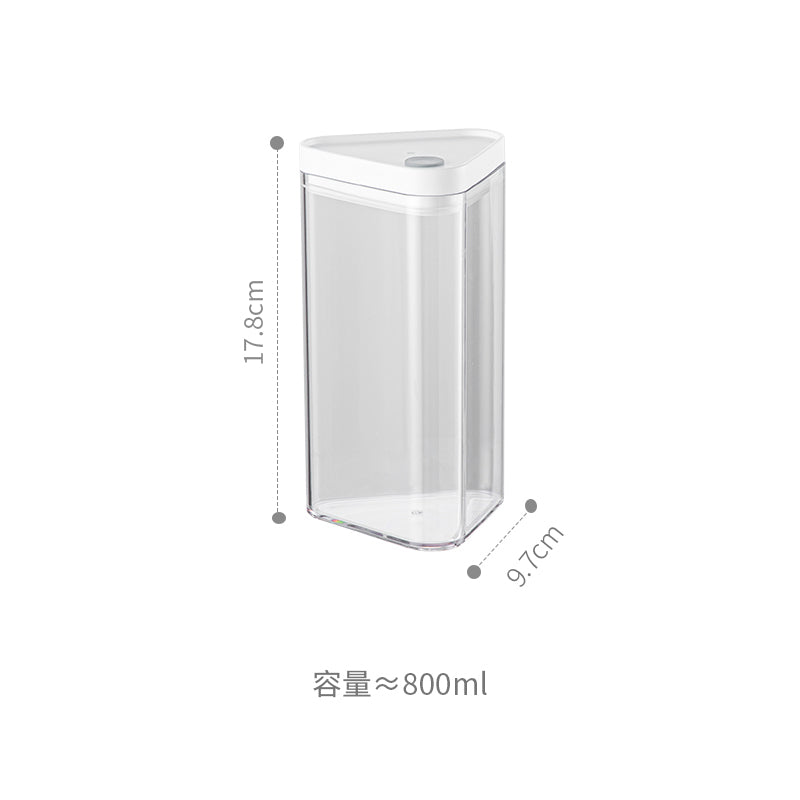 Airtight Triangle Storage Box Set Food Sealed Jar Transparent Food Containers
