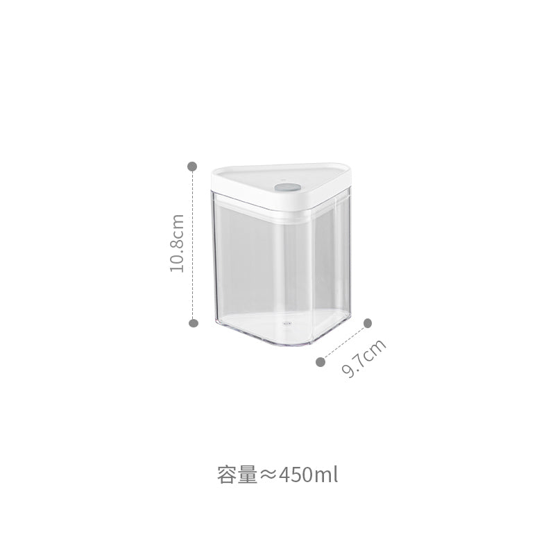 Airtight Triangle Storage Box Set Food Sealed Jar Transparent Food Containers
