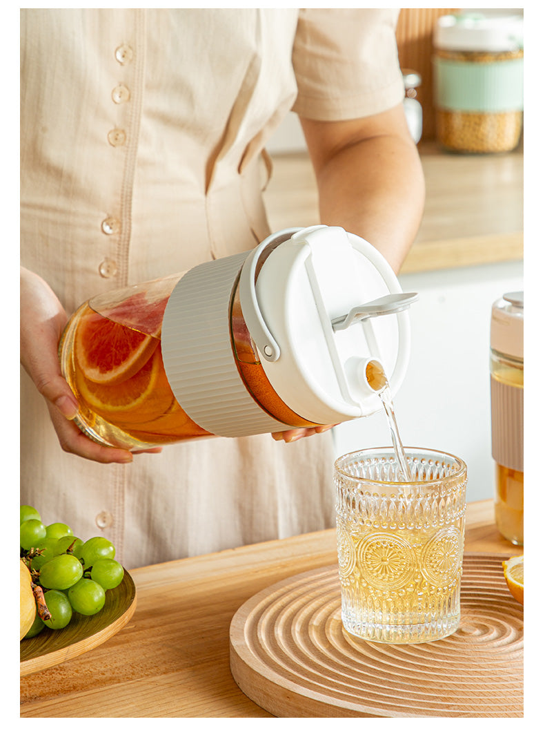 Glass Food Storage Container Pickle Fermenting Jars Creative Sealed Glass Bottle Storage Tank Transparent Mason Jar