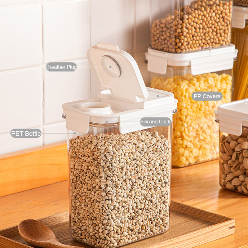 Opening Lid Storage Box Airtight Cereal Seal Container