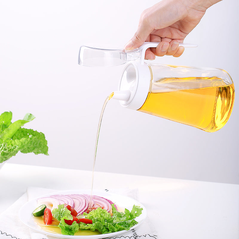 푸어러가 있는 올리브 오일 분무기 및 디스펜서, 요리, 주방, 샐러드, 바베큐용 주방 오일 양념병 병 탱크