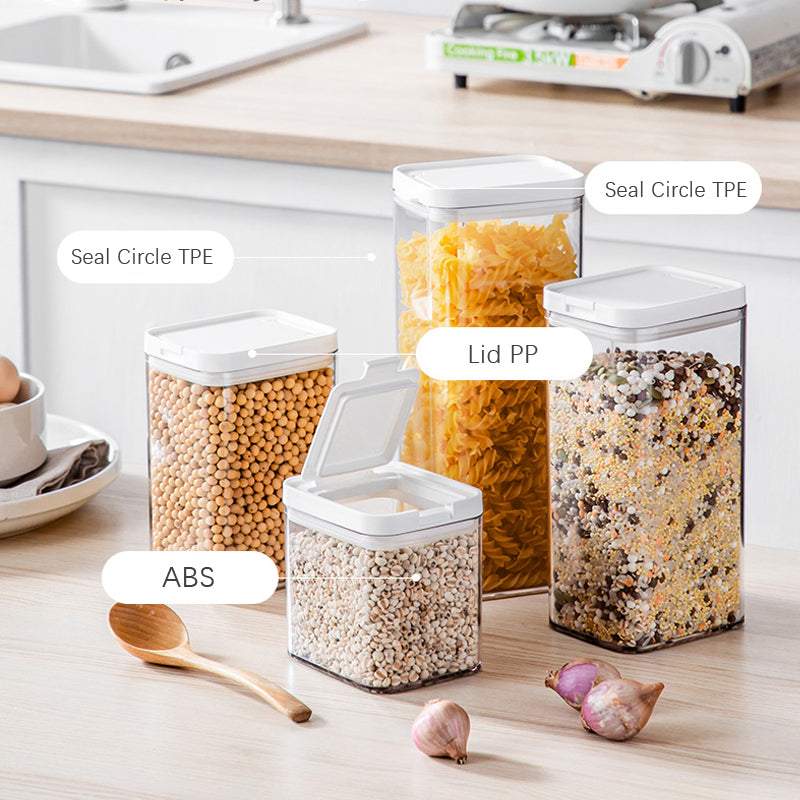 Spaghetti Sealed Storage Container Cereals Food Dispenser Bottles Nuts Jar for Kitchen Refrigerators Counter Organization