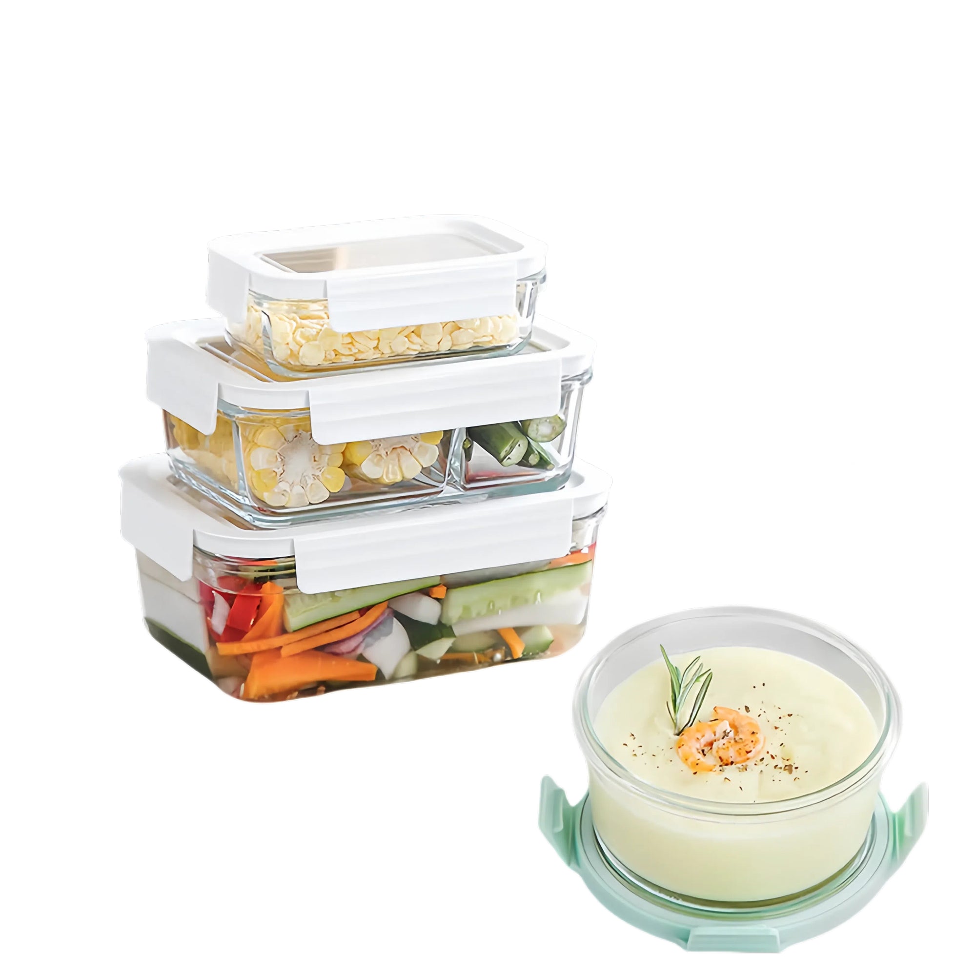 Glass Meal Prep Containers Seal Food Storage Containers