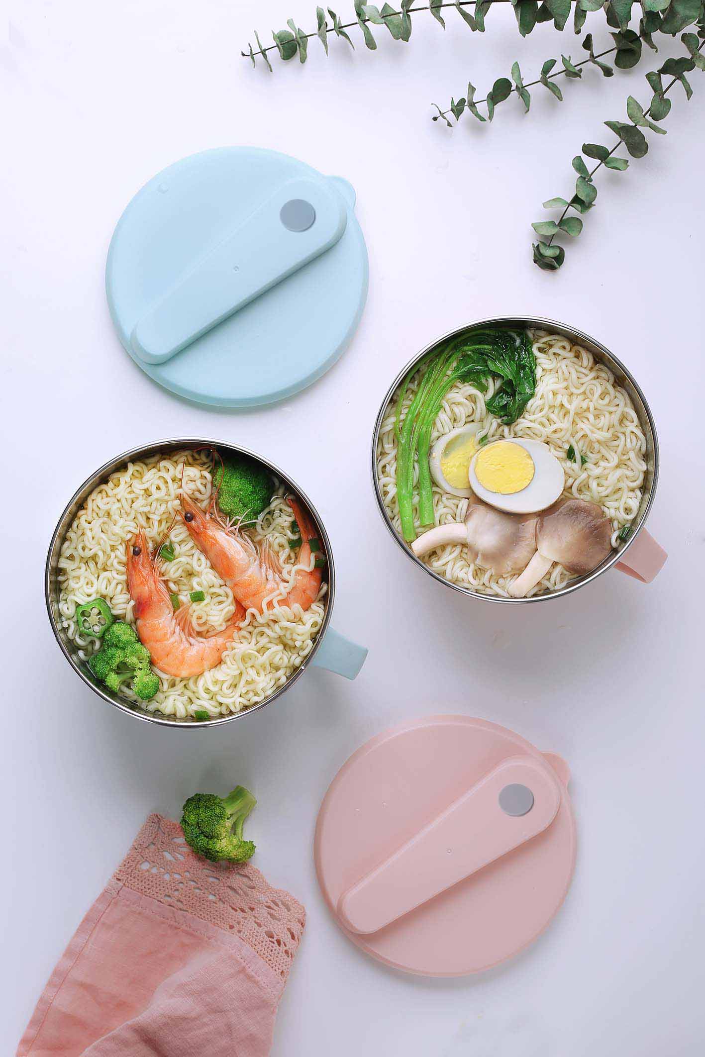 Lunch BOX Instant Noodles Bowl Lid Bento Box Handle Lunch Box