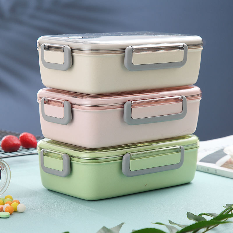 Bamboo Fiber Stainless Steel Bento Lunch Box