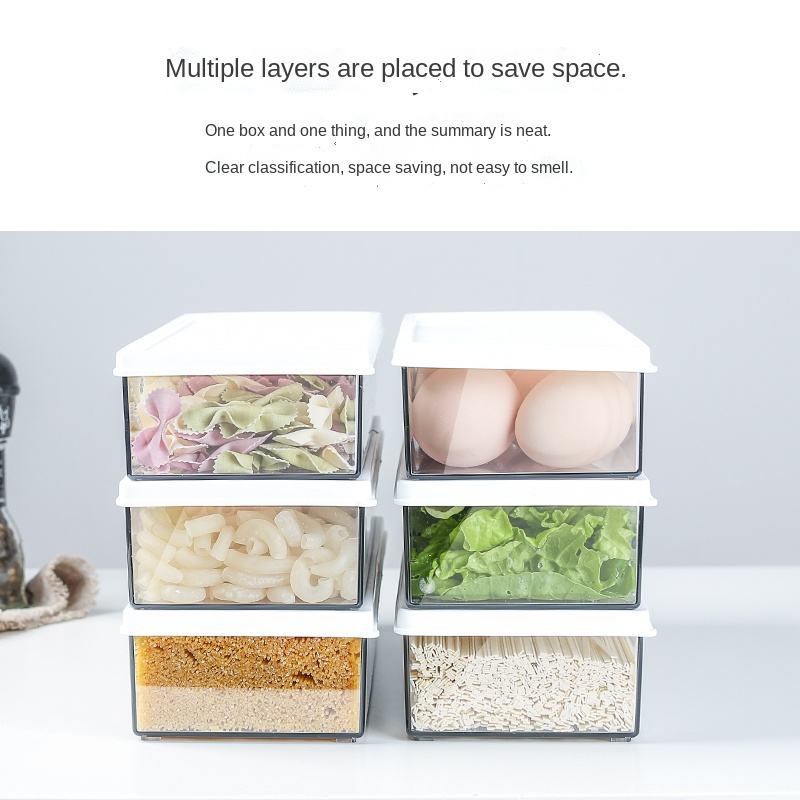 Organizer Rectangular Containers Food Fresh Stackable Storage Box