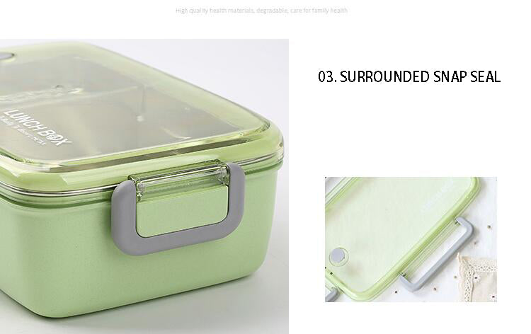 Bamboo Fiber Stainless Steel Bento Lunch Box