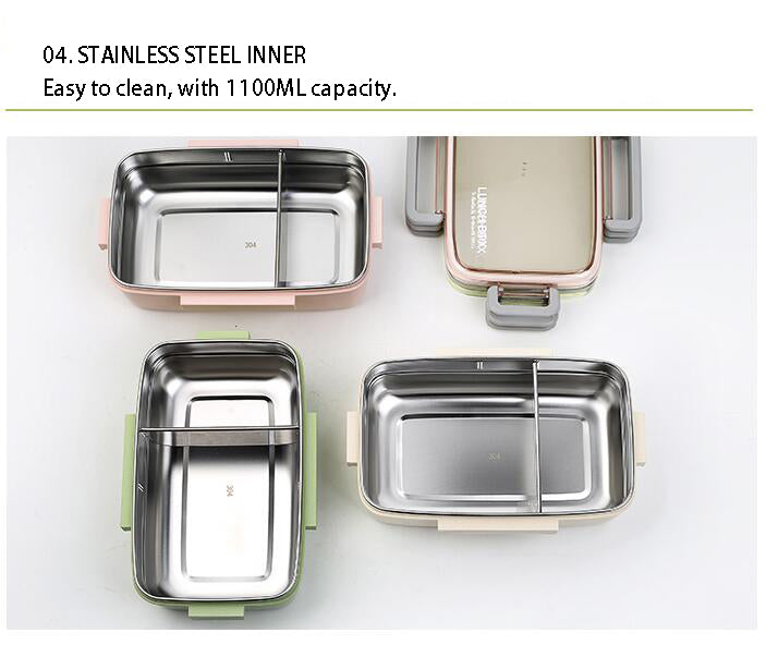 Bamboo Fiber Stainless Steel Bento Lunch Box