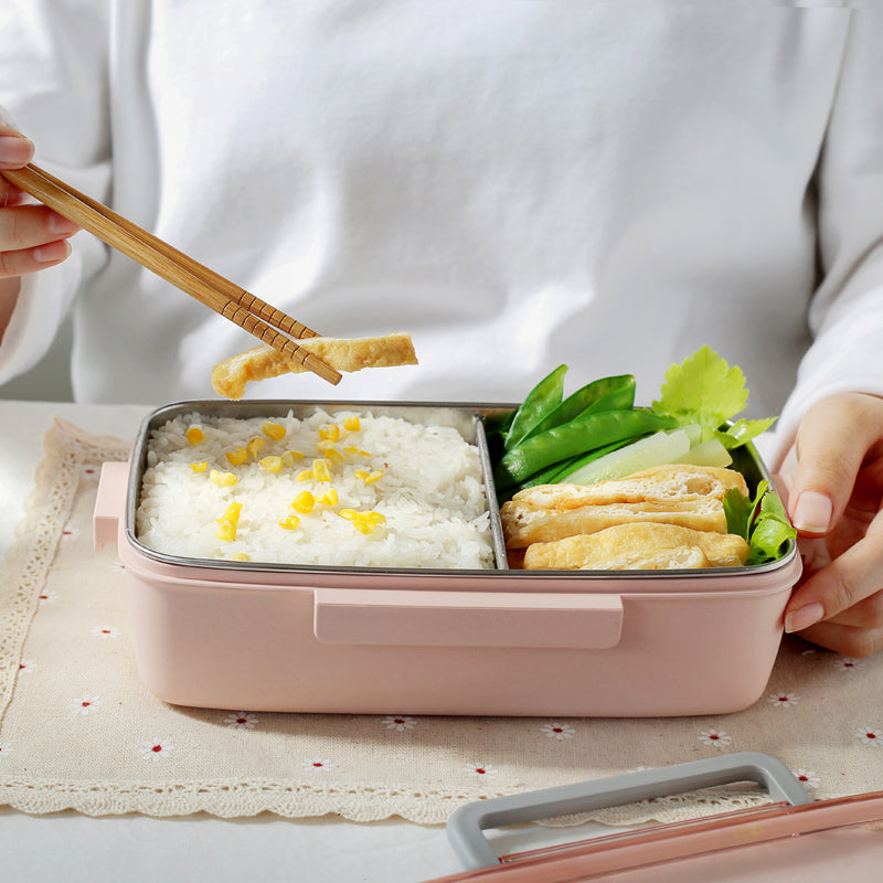 Bamboo Fiber Stainless Steel Bento Lunch Box