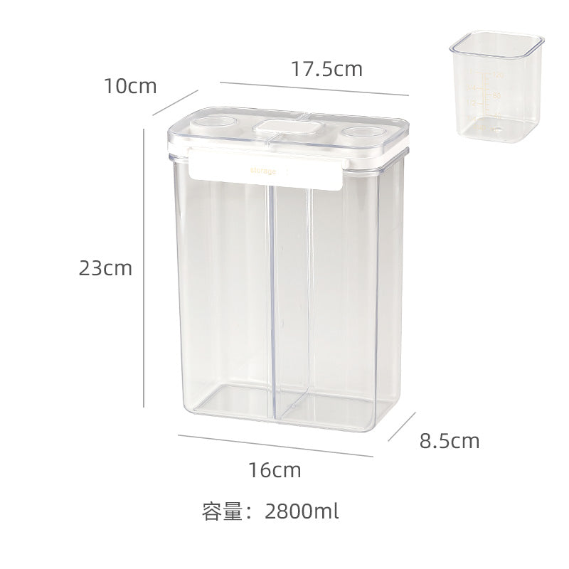 METKA Gaid Food Storage Container, Kitchen Organizer Bulk Classified Container for Moisture Proof Rice Buckets Cereal Noodle Storage