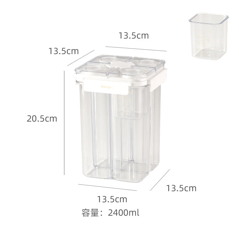 METKA Gaid Food Storage Container, Kitchen Organizer Bulk Classified Container for Moisture Proof Rice Buckets Cereal Noodle Storage
