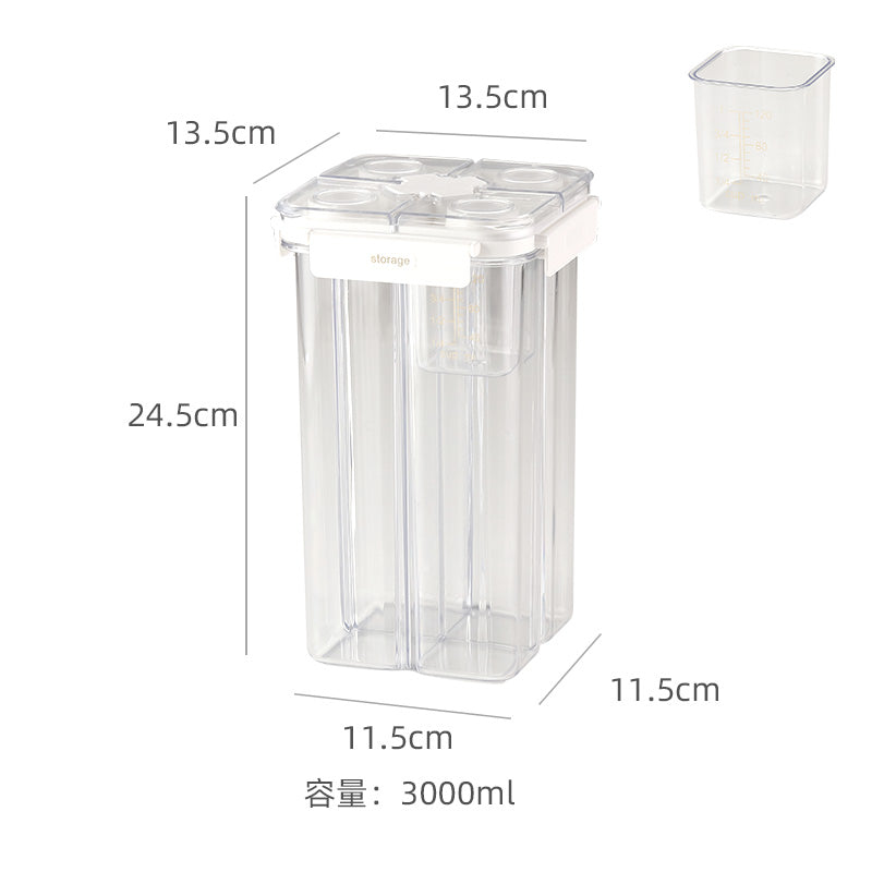 METKA Gaid Food Storage Container, Kitchen Organizer Bulk Classified Container for Moisture Proof Rice Buckets Cereal Noodle Storage