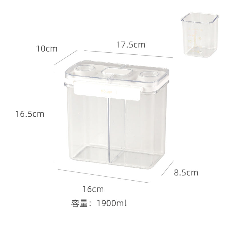 METKA Gaid Food Storage Container, Kitchen Organizer Bulk Classified Container for Moisture Proof Rice Buckets Cereal Noodle Storage