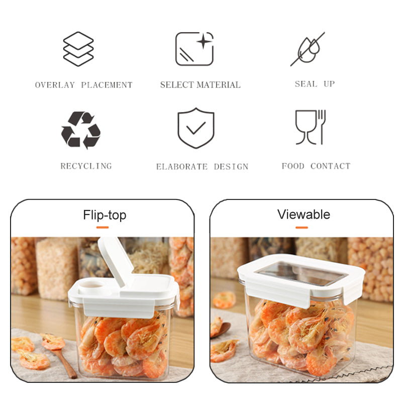 Transparent Fresh-keeping Jar Sealed Kitchen Storage Container Storage Box