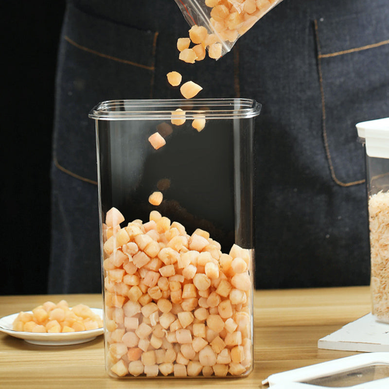 Nut Jars Kitchen Grains Storage Boxes Transparent Food Storage Container Sealed Tank for Noodle Cereal Coffee